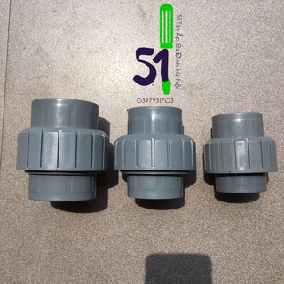 Rắc co nhựa PVC Phú Hải phi 42, 48, 60 | Khớp nối sống | Racco | Zacco | Bộ ba