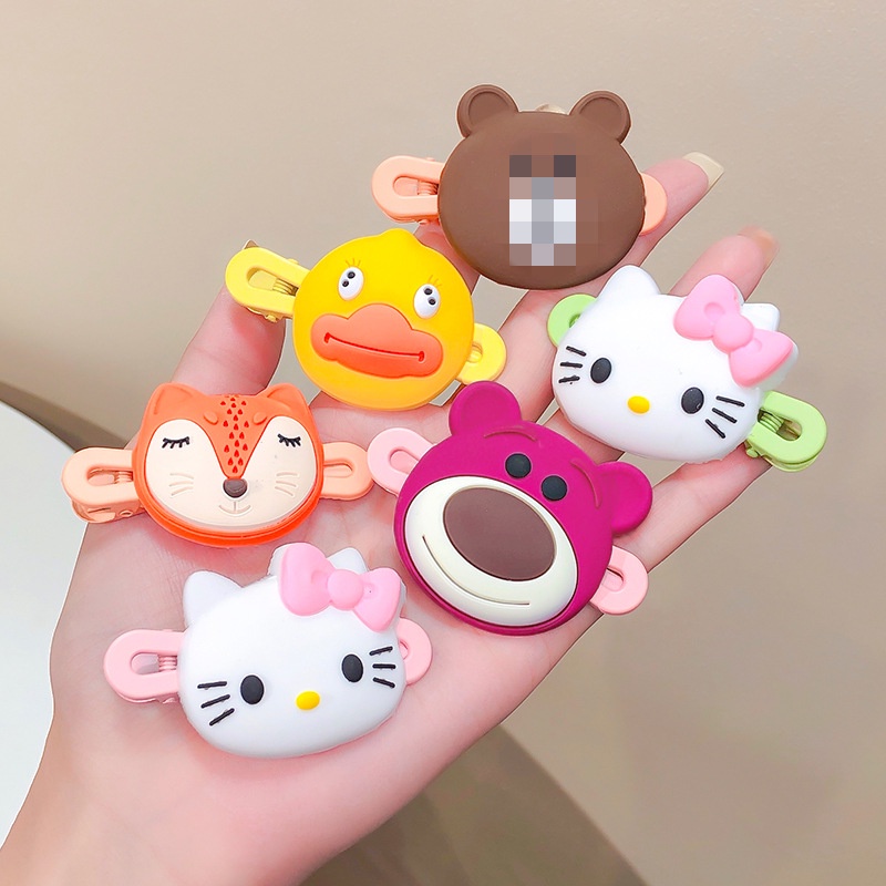 SANRIO Kẹp Tóc Đính Nơ Lưng Hình Mèo Dễ Thương Phong Cách Hàn Quốc