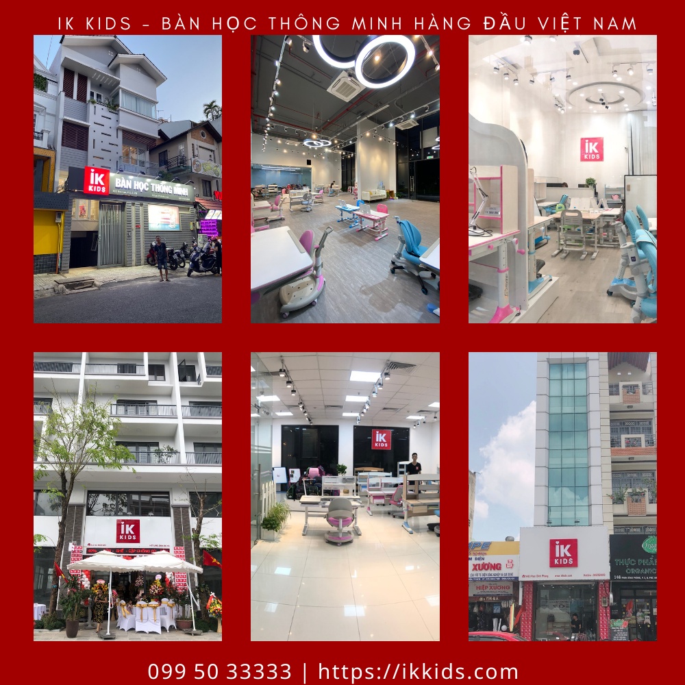 Bàn học thông minh  bộ bàn học sinh tiểu học A80 KT 80*60cm IK KIDS