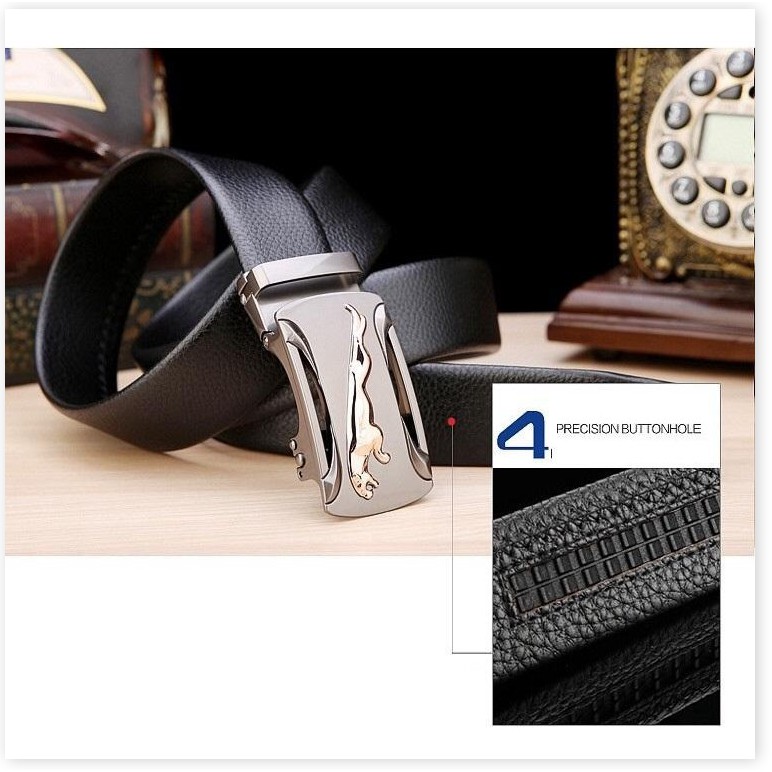 Dây nịt nam 2 lớp khóa tự động Ruby Luxury tặng kèm 6 lưỡi dao cạo râu lưỡi kép trị giá 60.000 đ