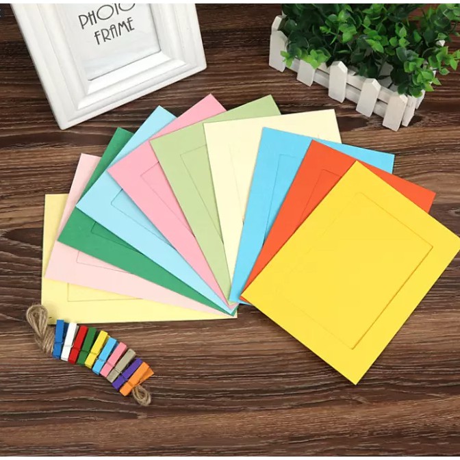 Bộ 10 khủng ảnh hàn quốc sắc màu treo trang trí kèm kẹp gỗ