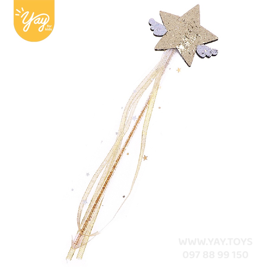 Váy Lụa Xanh Sao Kim Tuyến Cánh Tiên - Yay