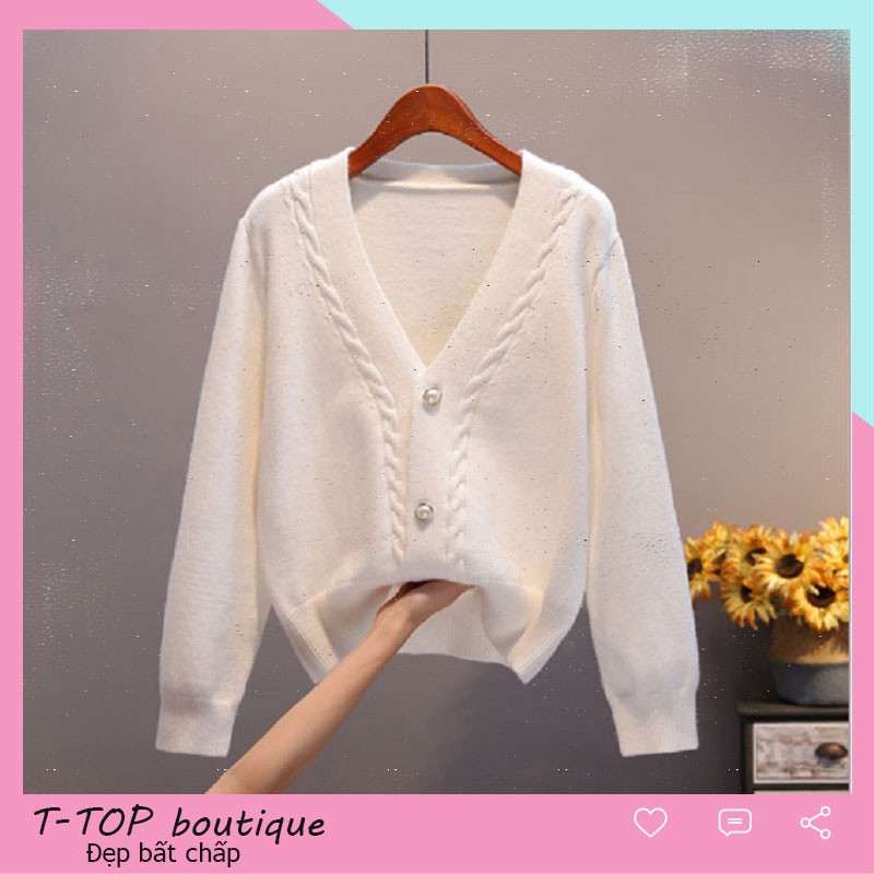 Áo khoác len fom rộng bigsize, cardigan nữ thu đông mẫu mới nhất 2023