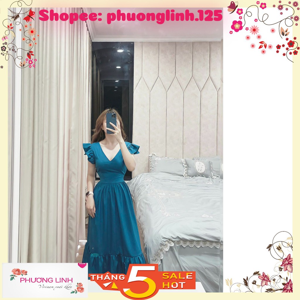 VÁY XANH BÈO VAI ĐAI EO CHO NỮ | BigBuy360 - bigbuy360.vn