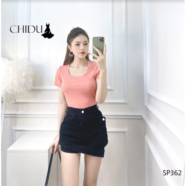 [ Mã WASTAPR giảm 10K đơn 50K] CHIDU Áo thun cổ vuông SP362 | BigBuy360 - bigbuy360.vn