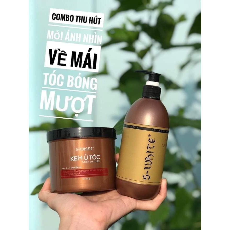 Bộ Dầu Gội Và Ủ Tóc Nhân Sâm Đào Swhite