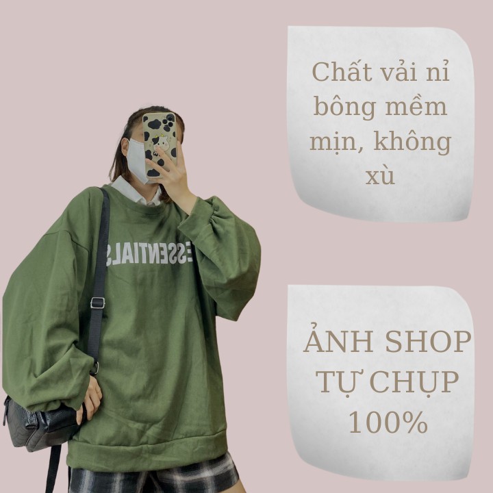 Áo sweater form rộng/ Áo nỉ nam nữ Unisex phong cách basic in chữ ESSEN RÔ STORE SW11 | BigBuy360 - bigbuy360.vn