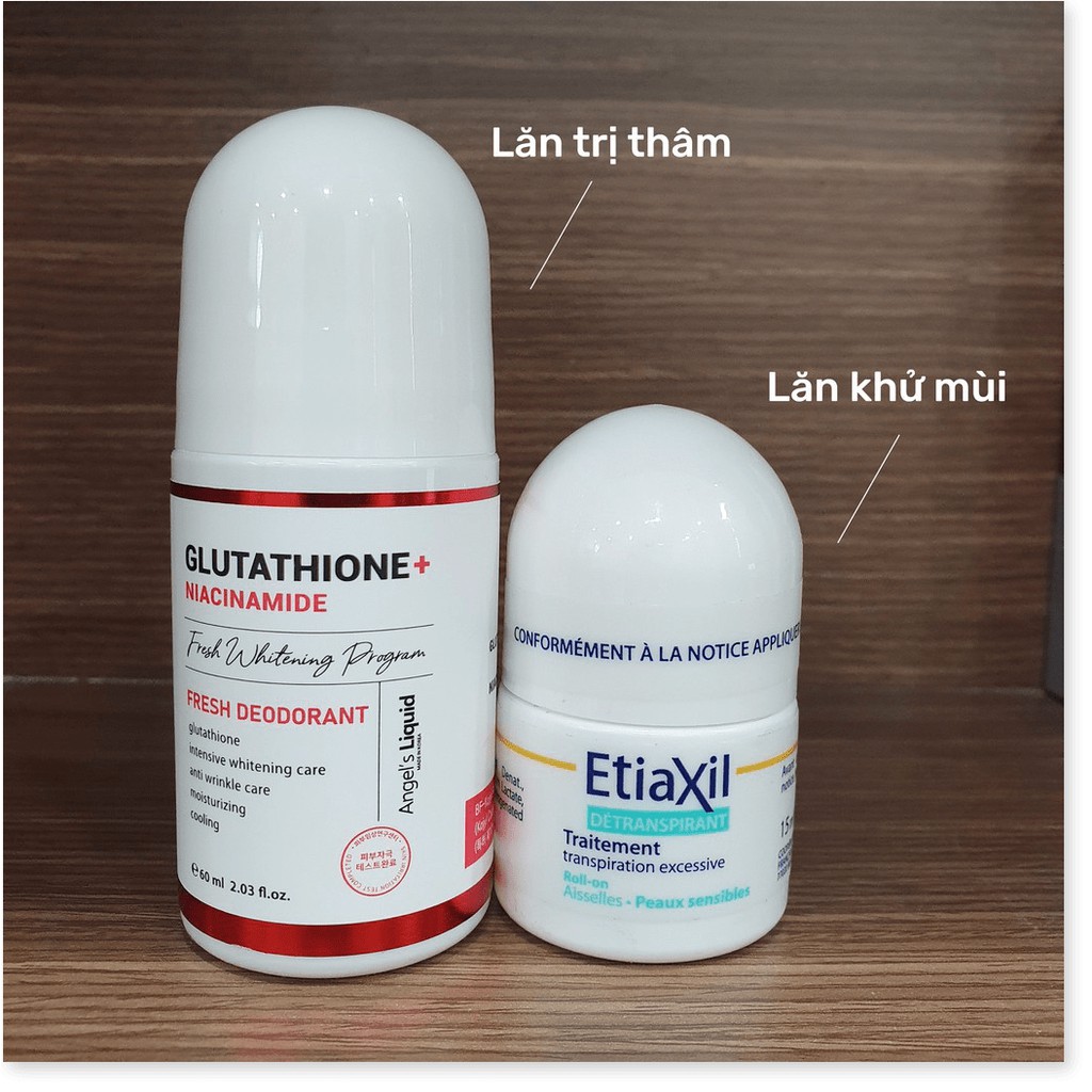 [Mã chiết khấu giảm giá sỉ mỹ phẩm chính hãng] Lăn Khử Mùi Dưỡng Trắng Angel's Liquid Glutathione plus Niacinamide Fresh