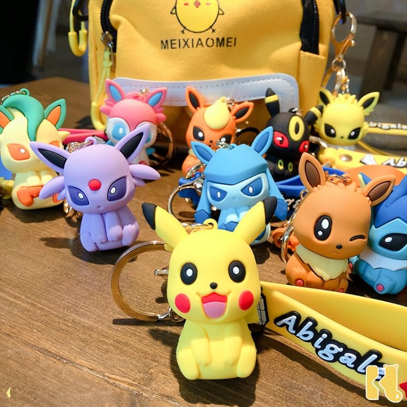 New Magic Baby Keychain Pikachu Yibu Cute Doll Gift Schoolbag Pendant Student Cartoon Anime