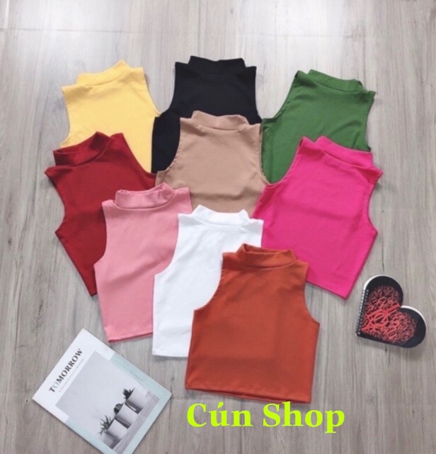 Áo croptop nữ kiểu ôm, áo thun croptop cổ lọ sát nách chất vải cotton mềm mịn LIKANO CRT27 | BigBuy360 - bigbuy360.vn
