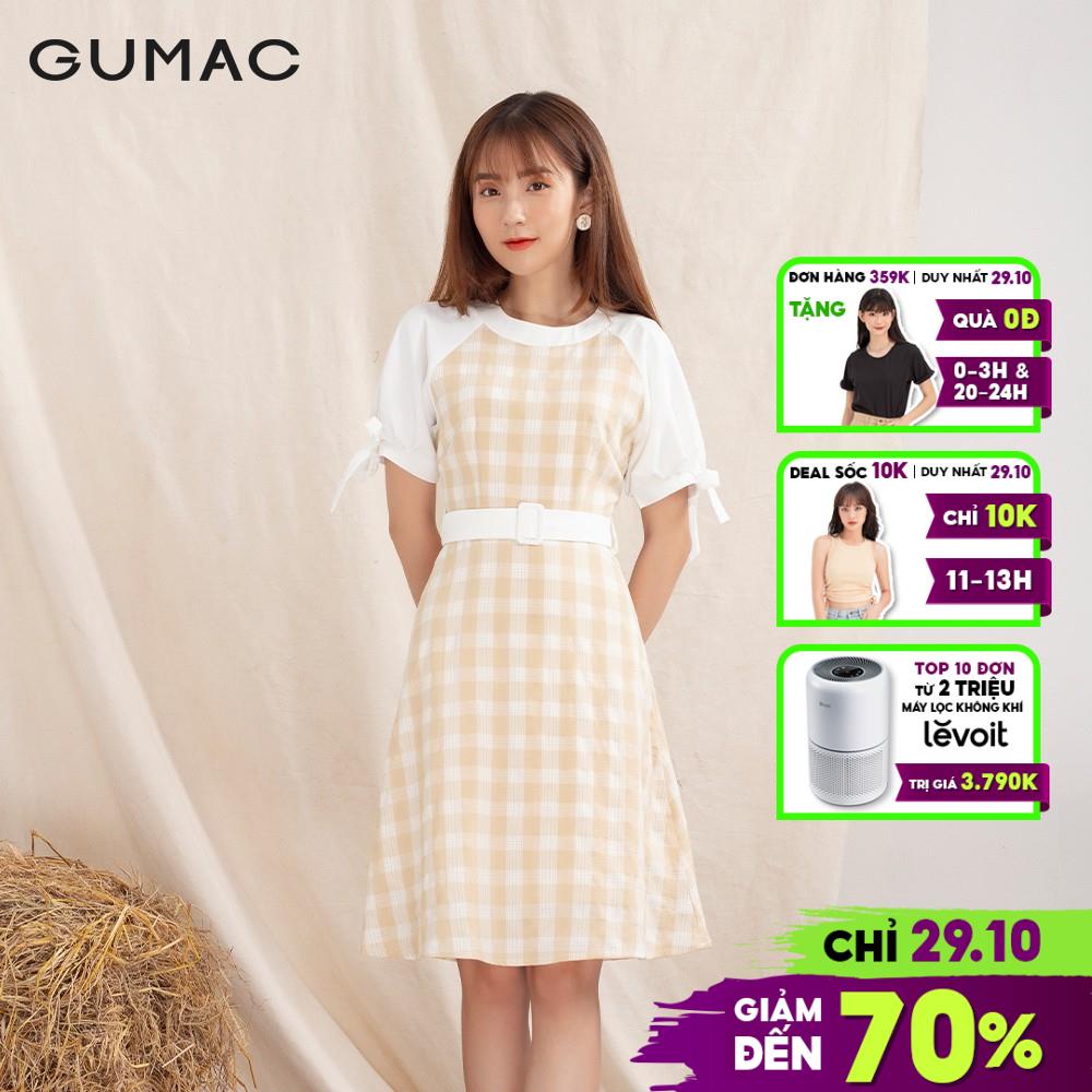 Đầm raglan phối tay DA10127 GUMAC