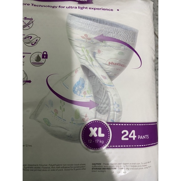 Tã Quần Huggies size XL 24 miếng +Pamper 48 m size xl