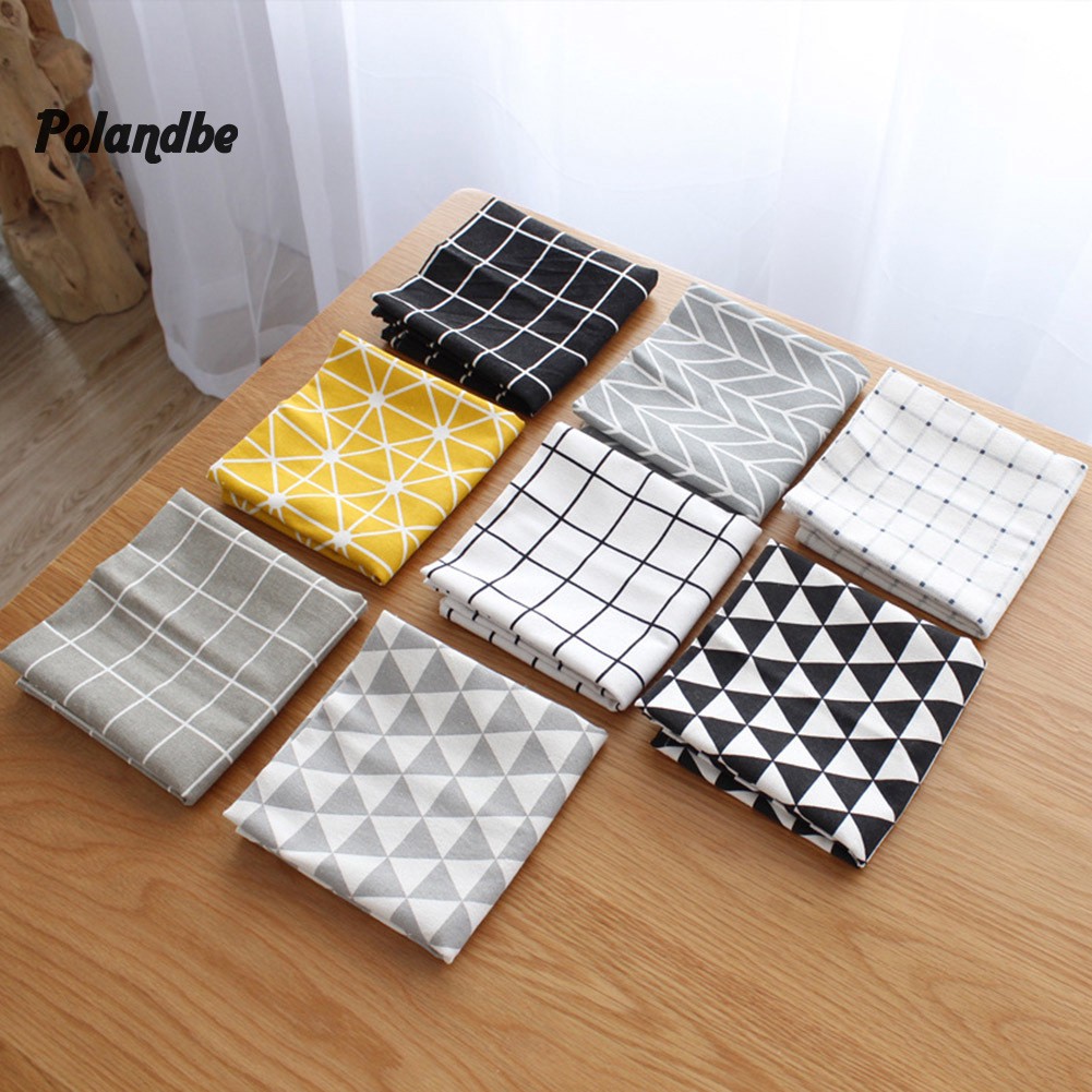 Khăn Trải Bàn Ăn Vải Lanh Cotton Thiết Kế Đơn Giản Kích Thước 40x60cm