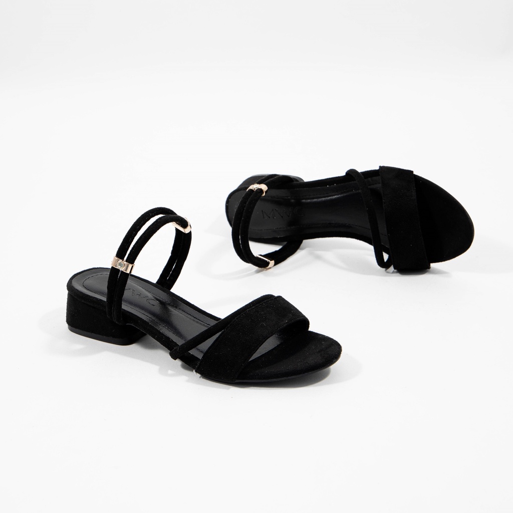 Giày MWC 4295 - Giày Sandal Cao Gót Đế Vuông 3CM Thiết Kế 2 Quai
