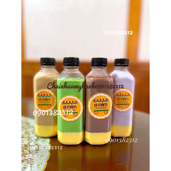 Combo 50 chai tròn/ vuông / tam giác 330ml kèm nắp 17gram