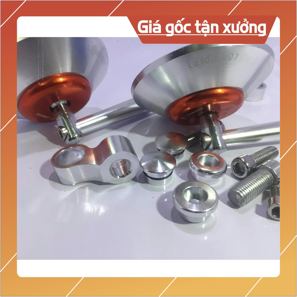 [XẢ KHO] Gương chiếu hậu NHÔM CNC TRÒN rizoma ( BẠC CAM ) (BAO RẺ)