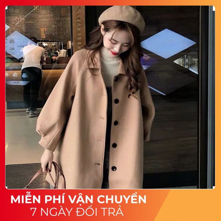 Aó Dạ Kiểu Dáng Hàn Quốc Thu Đông,chất dạ 2 lớp dày, thiết kế sang trọng và lịch sự