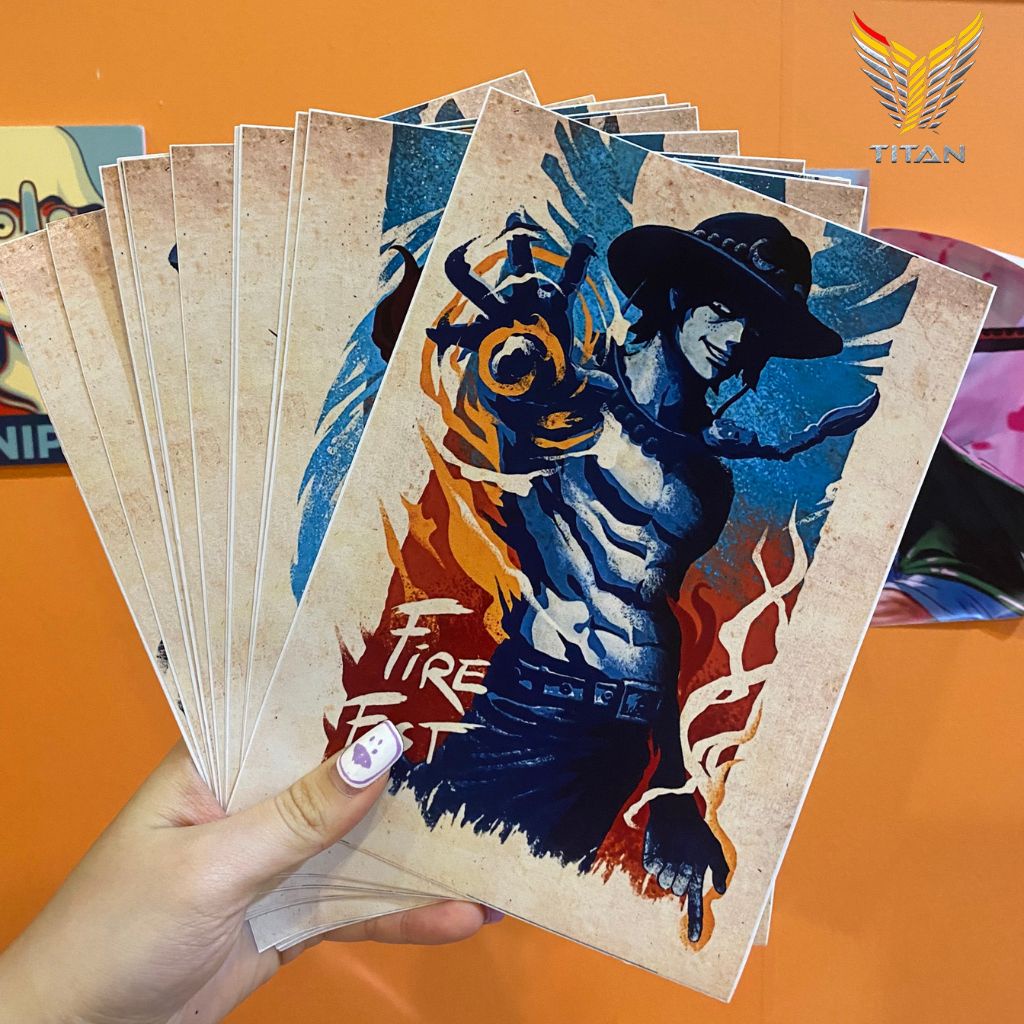 Set 12 tấm Decal/Poster Anime Tổng hợp Onepiece, Dragonball, Spy x FML, tranh dán tường decor độc quyền Titan360