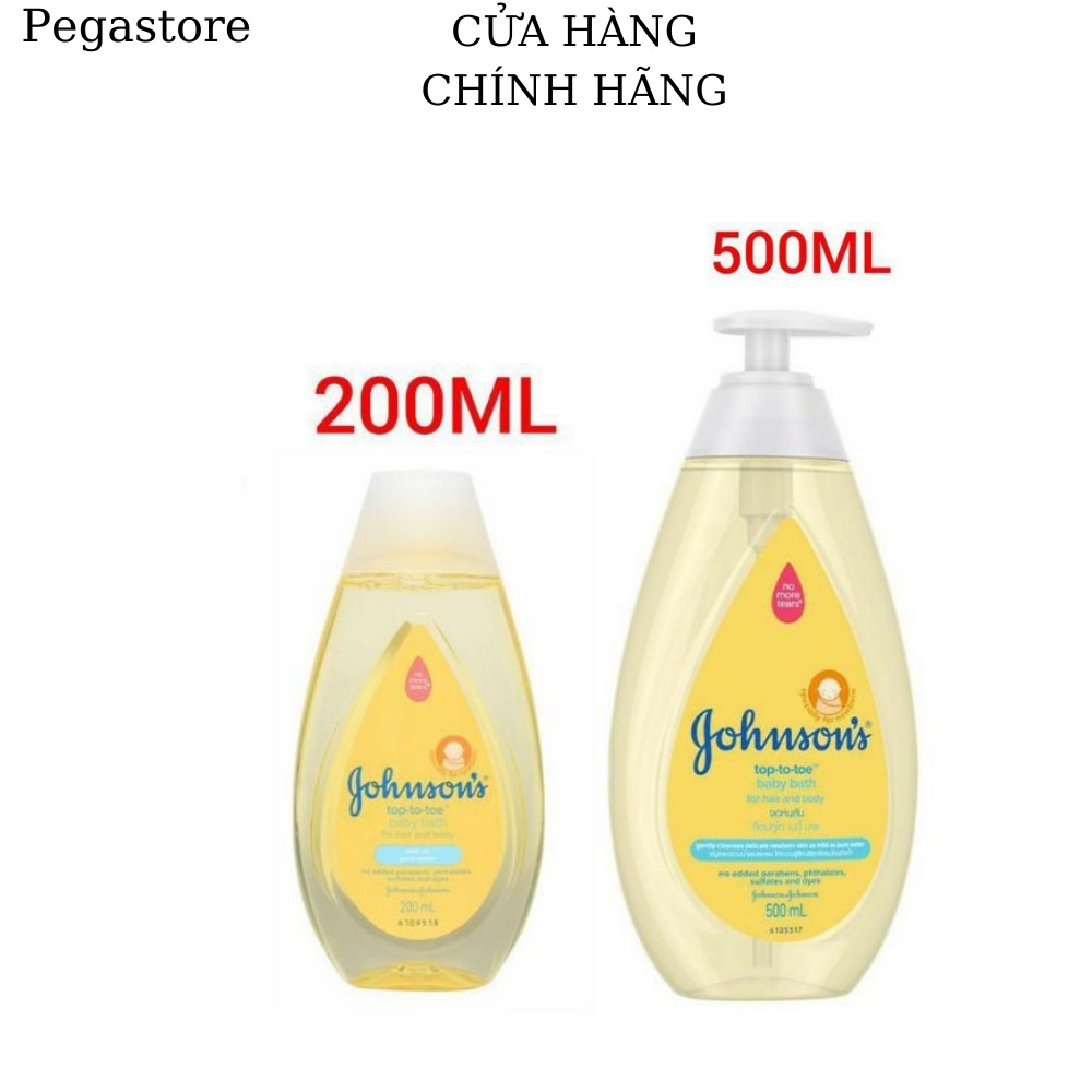 Sữa tắm gội cho bé JOHNSON 200ml - 500ml - dầu tắm gội Top-to-toe Baby Bath Mild As Pure Water