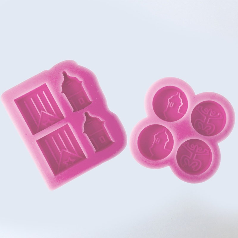 Khuôn Silicone Làm Mặt Trang Sức Thủ Công DIY Hình Lá Cờ Ếch