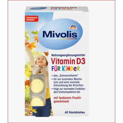 Kẹo ngậm Mivolis Vitamin D3 fur Kinder hộp 60 viên