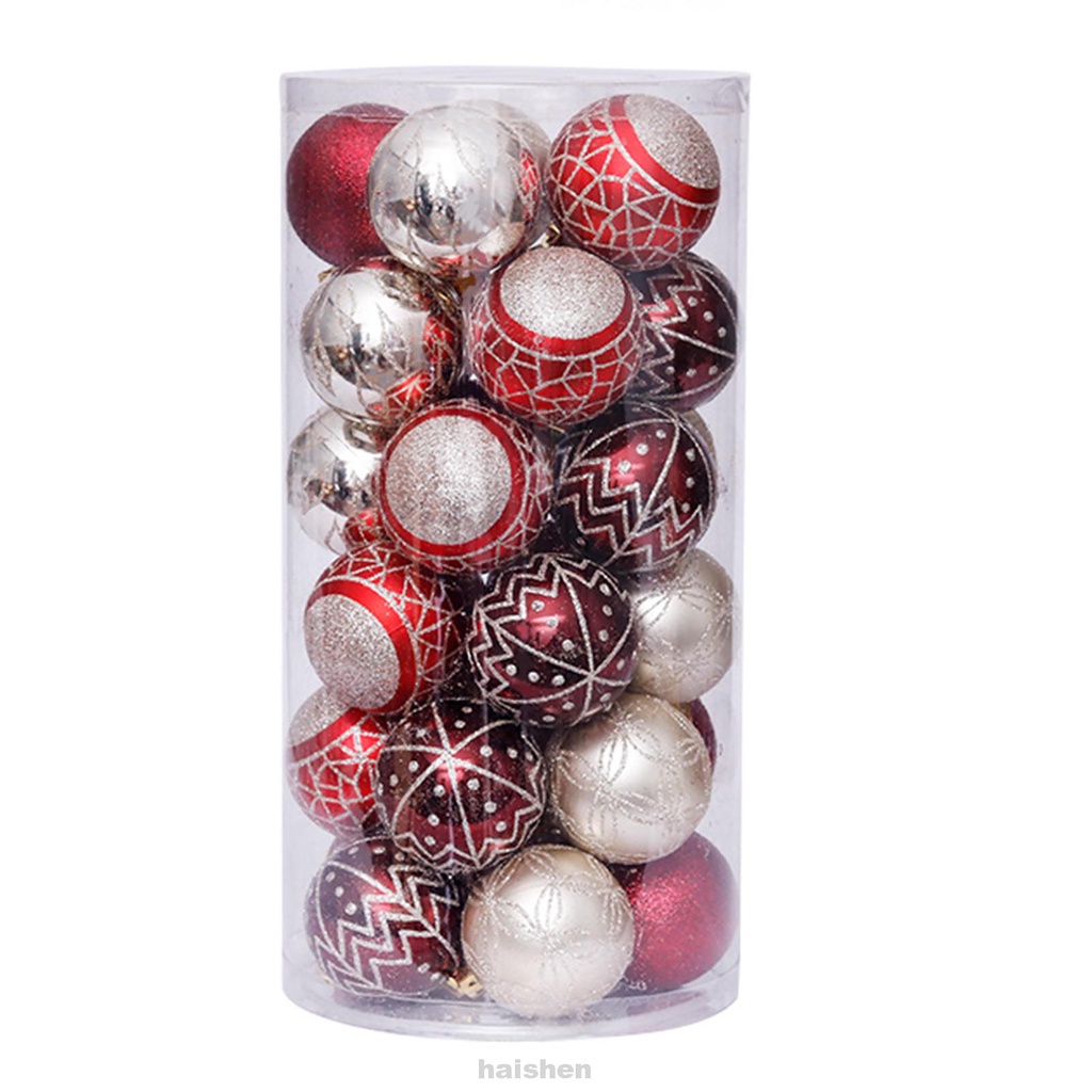 30pcs/set Home DIY Crafts Wedding Party Celebration Tree Decor Shatterproof Bauble Christmas Ball