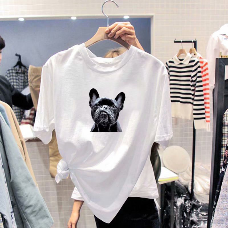 Áo Thun Mùa Hè In Họa Tiết DaDu Đơn Giản Trẻ Trung  Áo Thun Tay Ngắn Dáng Rộng In Họa Tiết Hoạt Hình Thời Trang Xinh Xắn