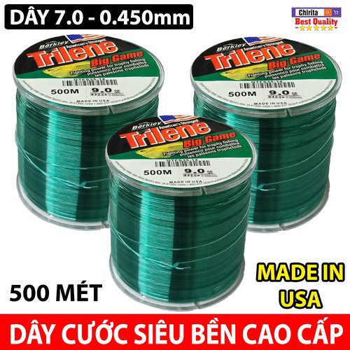 [xả kho] Cước câu cá MỸ TRILENE Big Game 500m đồ câu cá ( giá siêu khuyến mại )