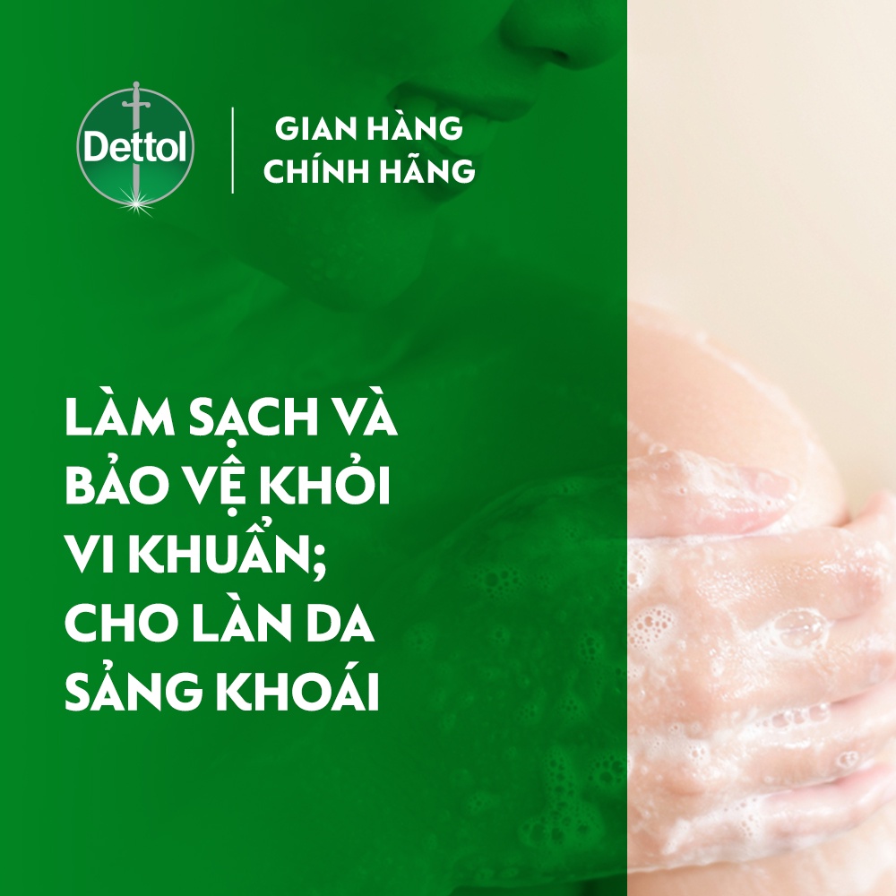[Hộp quà tặng kèm bông tắm] Sữa tắm Dettol kháng khuẩn – Chai 950g