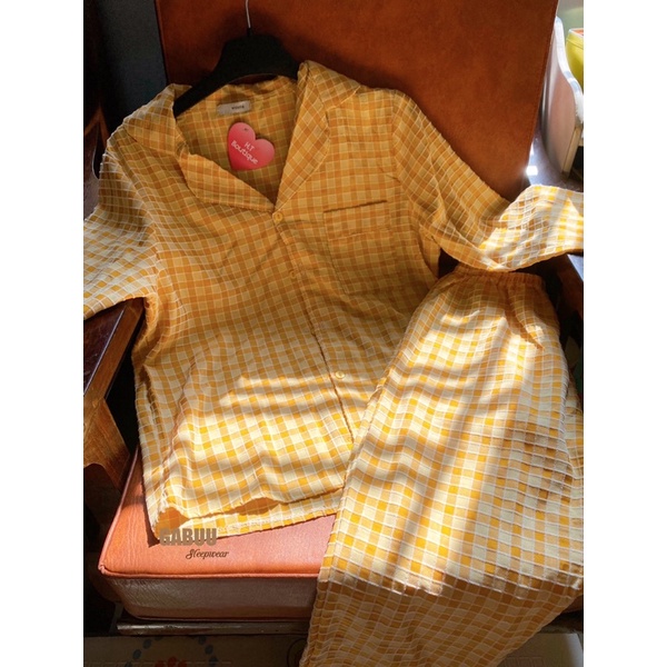 Bộ pyjama kẻ caro phong cách Hàn Quốc freesize chất thô gân xốp mềm mát - Gabuu.sleepwear | BigBuy360 - bigbuy360.vn