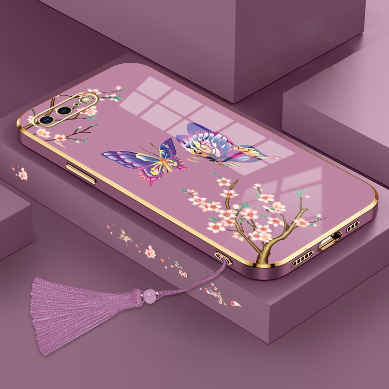 ốp lưng iphone 6 6s plus 7 8 plus Ốp Điện Thoại Silicon Họa Tiết Bươm Bướm Kèm Dây Đeo Cho iphone 6 6s plus 7 8 plus