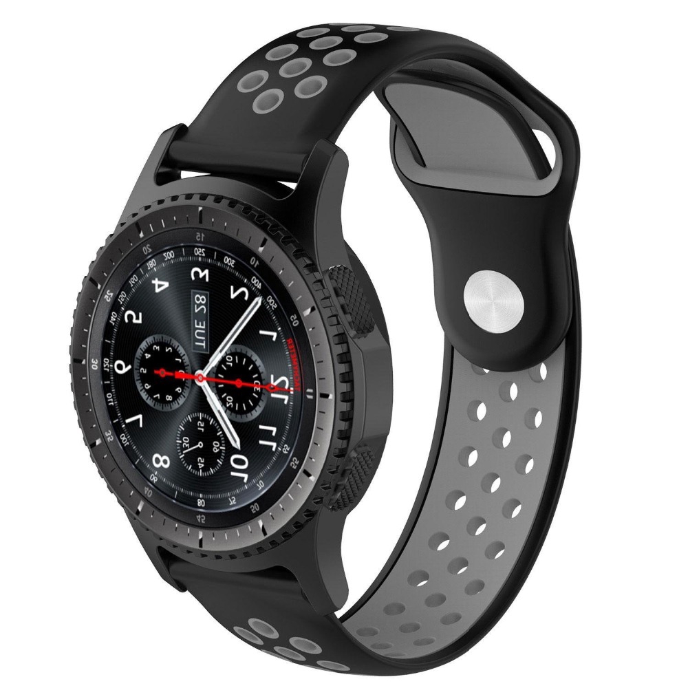 20mm 22mm silicone Band For Samsung Gear sport S2 Classic S3 Frontier Replacement Strap amazfit Bip Lite Huawei Watch 2