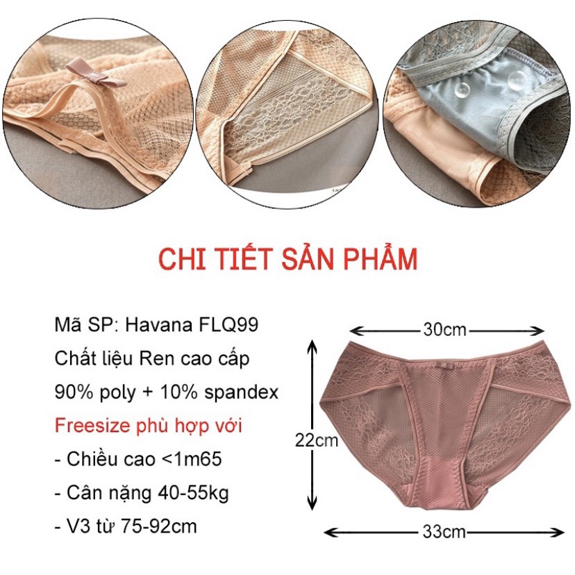 QUẦN LÓT REN LƯỚI XỊN, QUẦN CHIP KHÔNG LỘ VIỀN NGAN HOUSE- CHUYEN DO LOT FLQ99 🌵