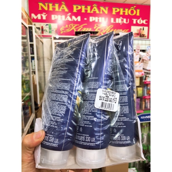 Sữa dưỡng thể Vaseline Xanh Healthy Bright Gluta - Hya Serum Burst Lotion Overnight Radiance Repair 330ml