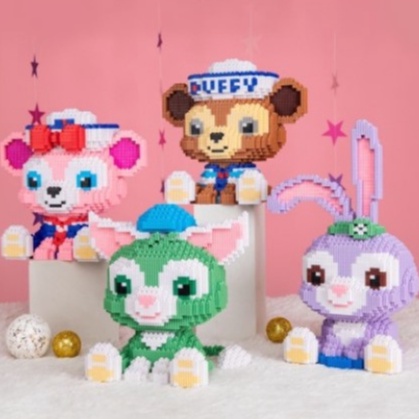 Đồ chơi lắp ráp 3D dạng khối hình gấu/ thỏ dễ thương