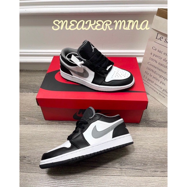 Jordan xám đen cao cấp 11 .  Giày thể thao nam nữ sneaker jd1 low full box