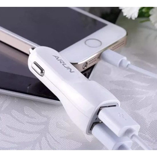 Cóc sạc xe hơi Arun 2USB C201