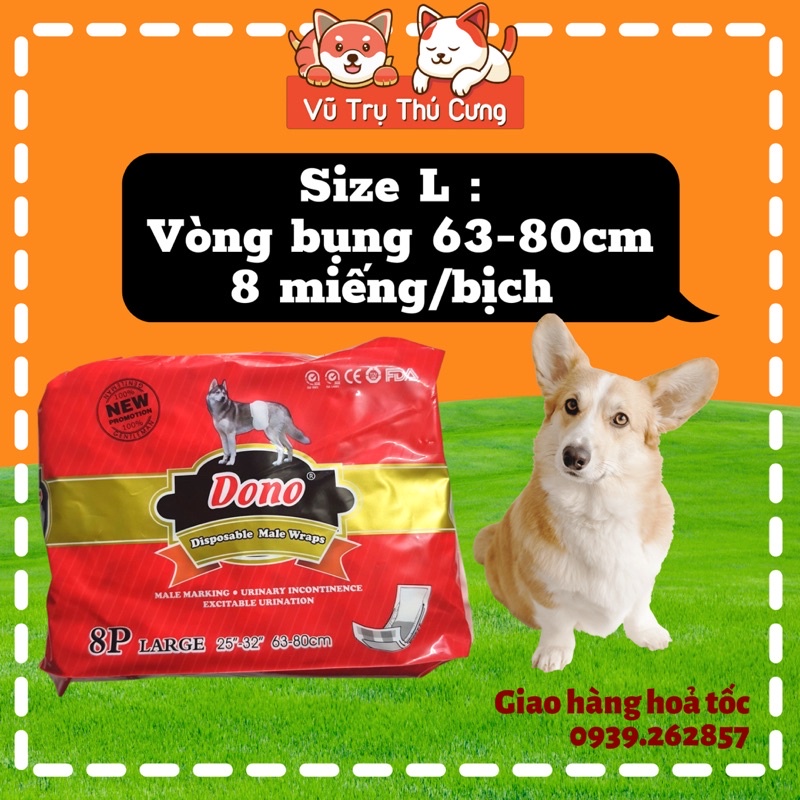 Tã quần cho Chó đực Dono nhiều size, Bỉm cho chó thấm hút nhanh, thoáng khí
