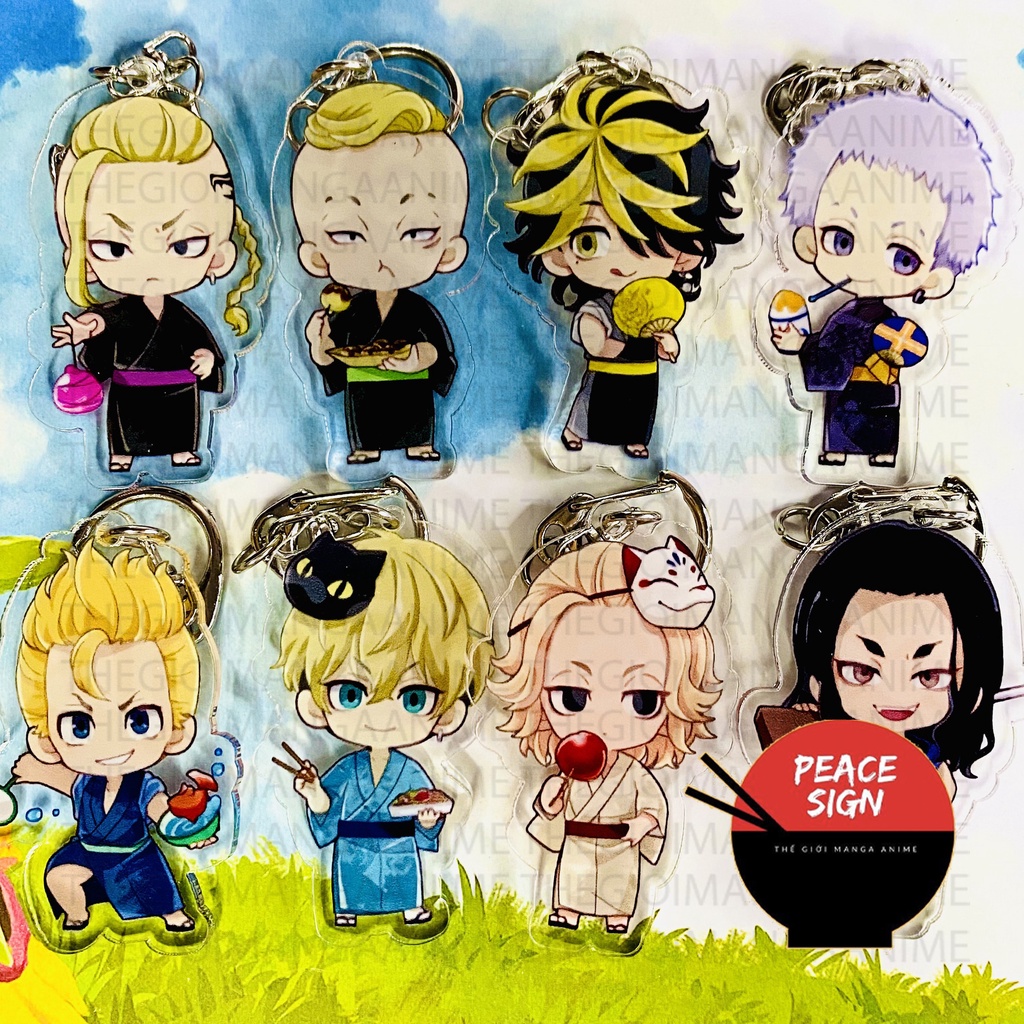 ( Mica trong acrylic ) Móc khóa TOKYO REVENGERS ver MẶC YUKATA ĐI CHỢ ĐÊM Kịch Trường Của Takemichi anime chibi