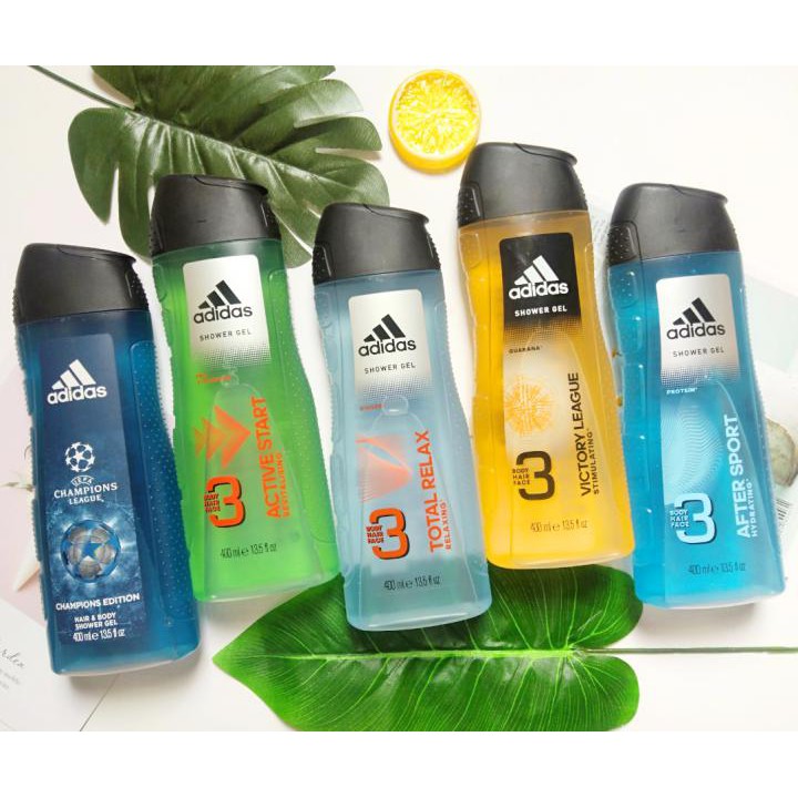 Sữa tắm gội nam Addidas 3 in 1 Tây Ban Nha 400ml