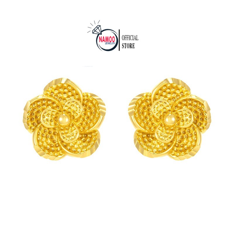 Khuyên Tai Hoa mai Nữ Mạ 24k T186 NaMoo Jewelry