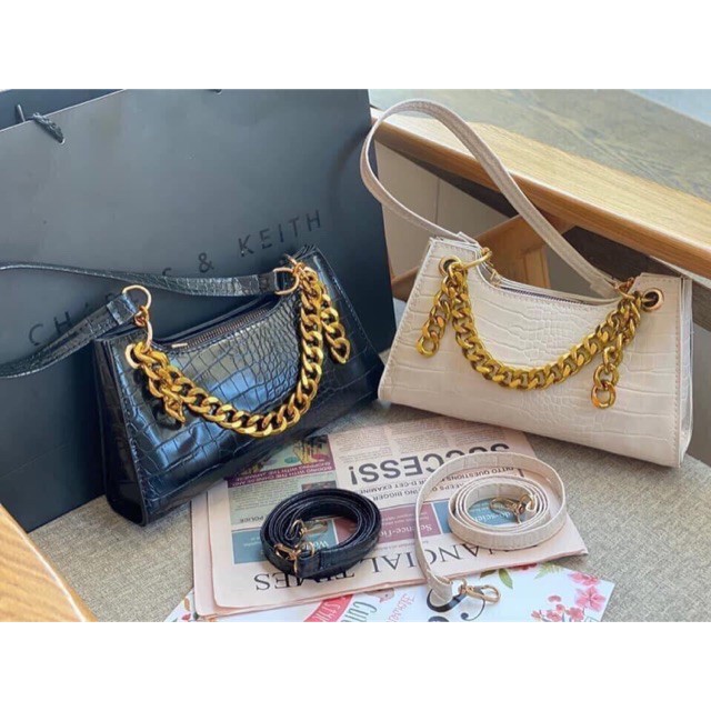 Túi kẹp nách phối dây xích phong cách hàn quốc | BigBuy360 - bigbuy360.vn