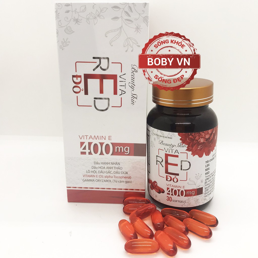 Vitamin E Đỏ 400mg - Beauty Skin Vita Red (Lọ 30 viên)