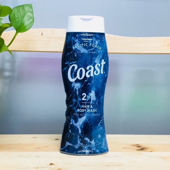 Sữa Tắm Coast Mỹ 2 in 1 Coast Hair & Body Wash Classic Scent Pacific Force 532ml