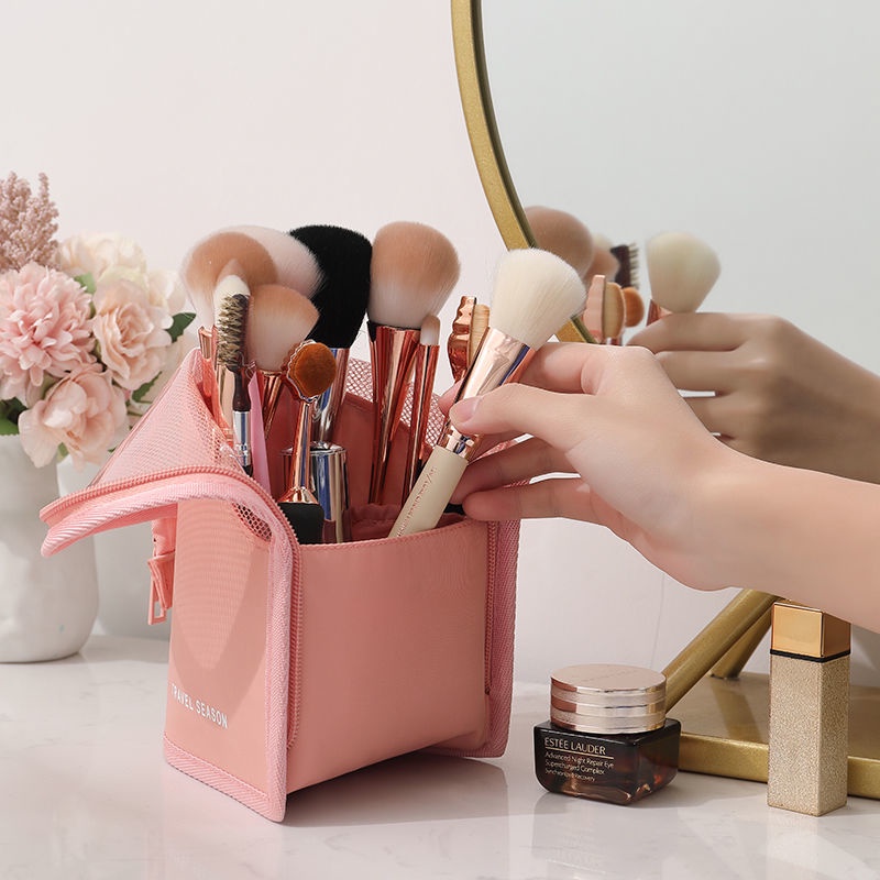 Túi Lưới Đựng Cọ Trang Điểm Thiết Kế Đơn Giản Chống Nước Tiện Dụng