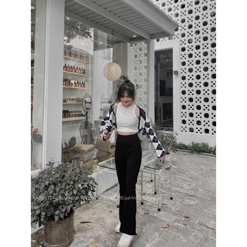 Quần legging loe co dãn hack dáng