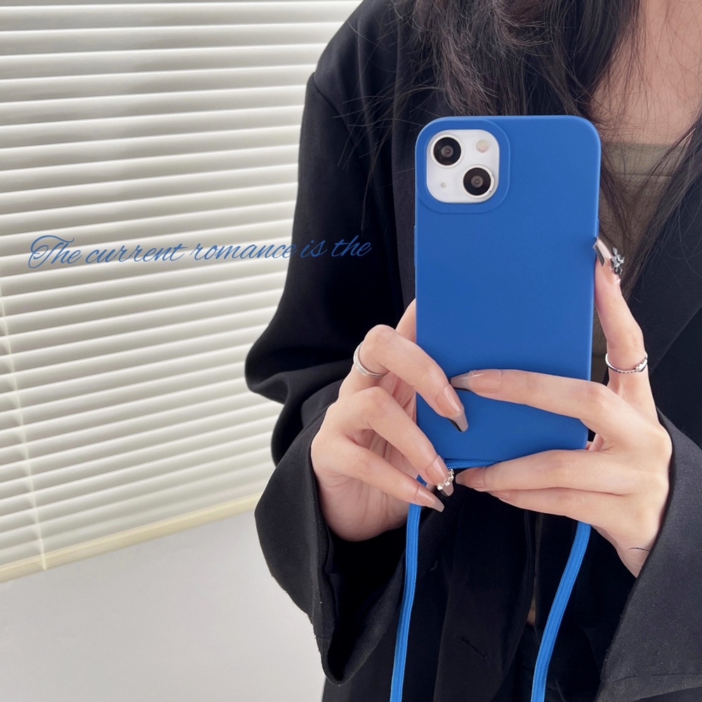 Ốp Điện Thoại Mềm Có Dây Đeo Chéo Cho iPhone 13promax 12pro 11 pro XS max XR 7 / 8 Plus