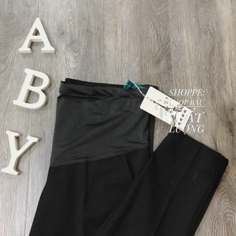 Quần bầu ngố cạp chữquần ngố bầu chất umi thiết kế form bagyco giãn 4 chiều ❤️
