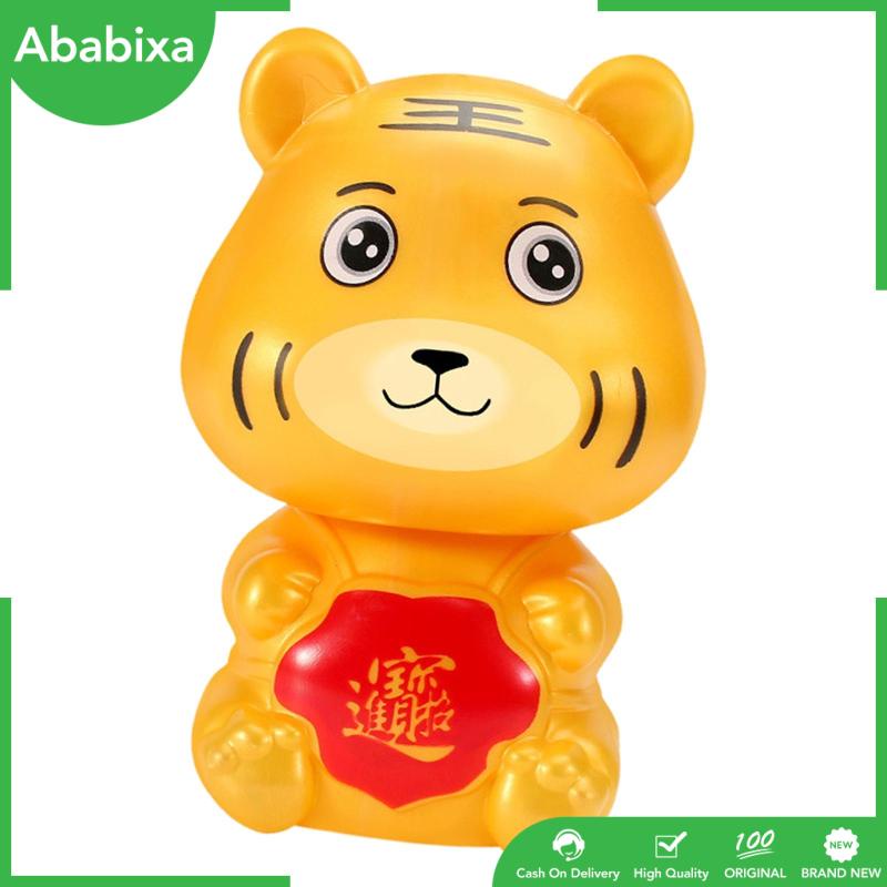 [Ababixa] Ống Heo Tiết Kiệm Tiền Xu Hình Hổ Bằng Nhựa Để Bàn Giường Ngủ