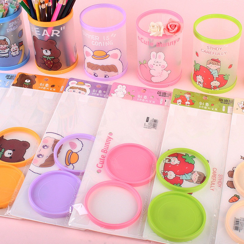 Hộp Đựng Bút Để Bàn Hình Hoạt Hình Diy
